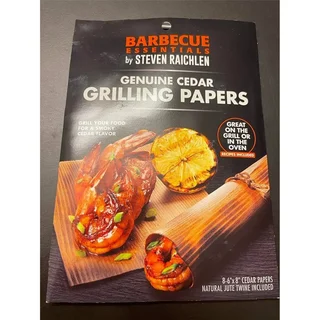 Steven Raichlen Fogli di Legno di Cedro 8pz 20x15cm Barbecue Griglia